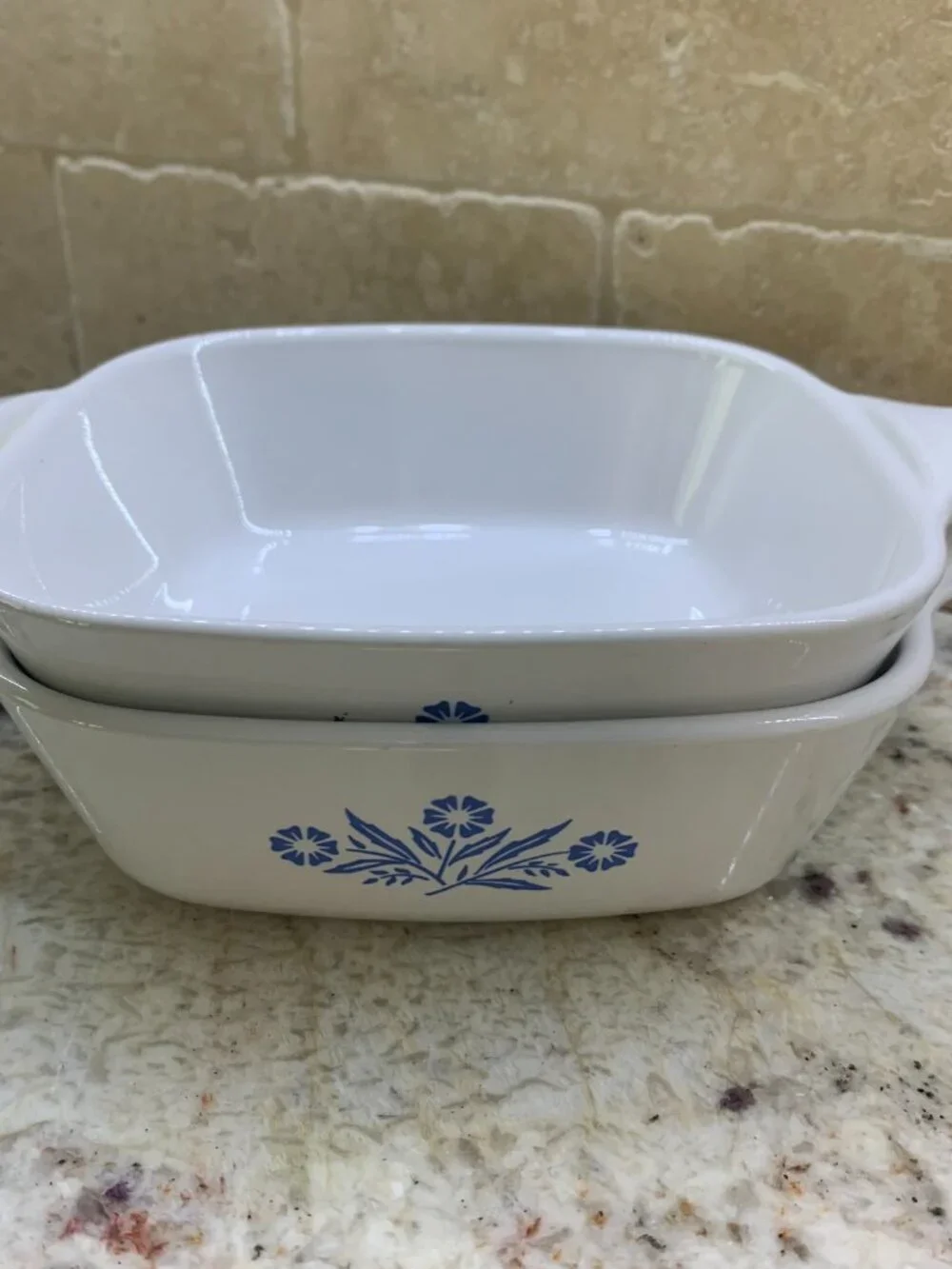 Vintage Corning Ware Set of 2 Blue Cornflower P-41-B 1 3/4 cup